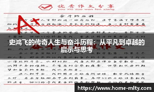 史鸿飞的传奇人生与奋斗历程：从平凡到卓越的启示与思考